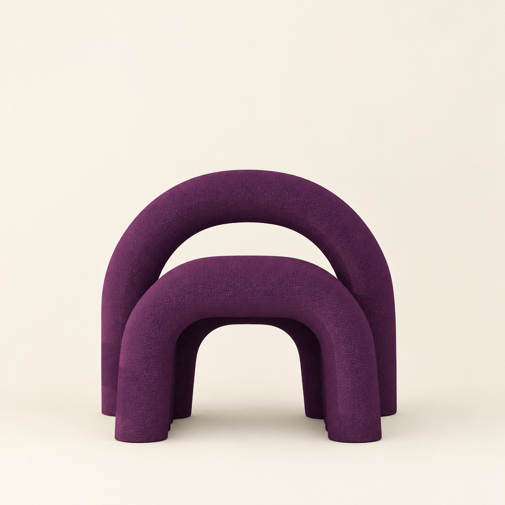Purple velvet front view