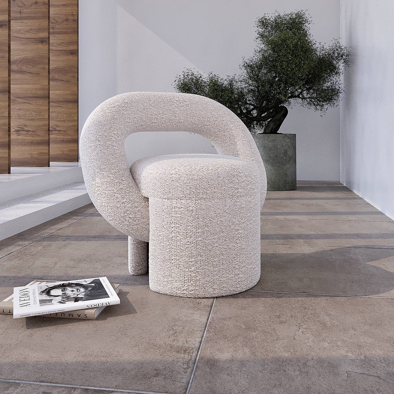 Ring Armchair / Off-White Boucle