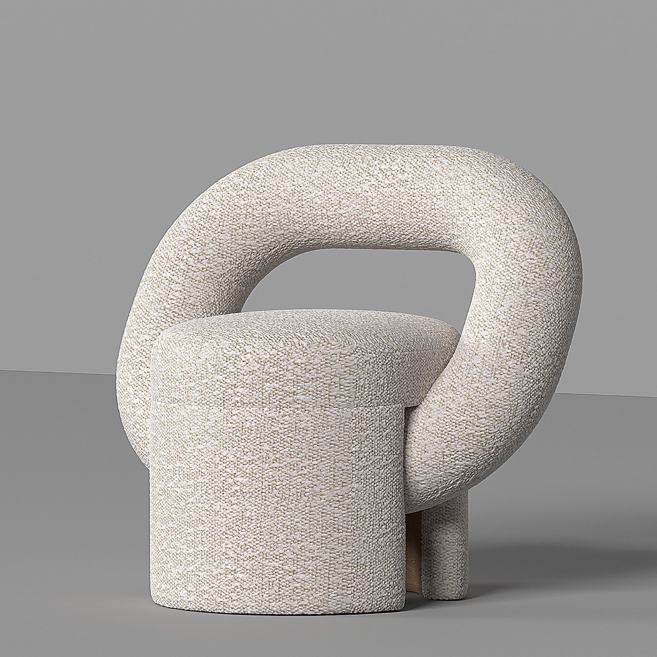 Ring Armchair / Off-White Boucle