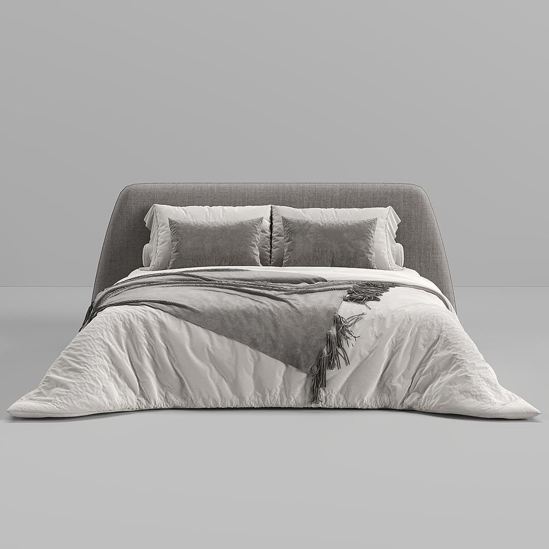 Rocco Bed / Gray Premium Linen