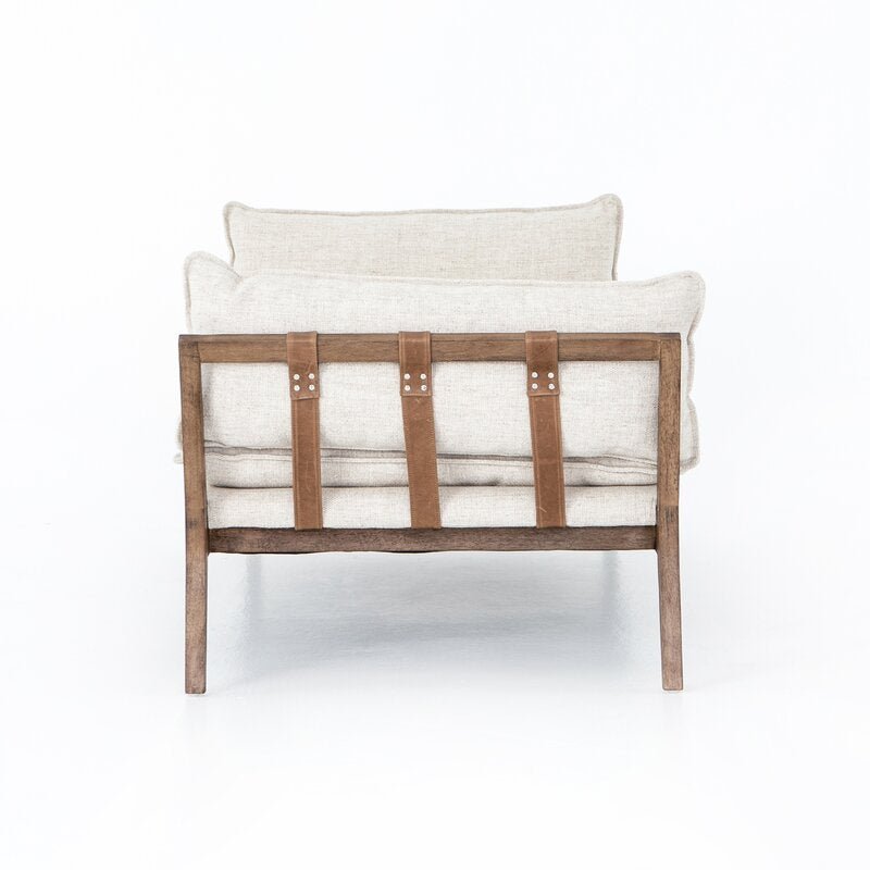 Roman Chaise Lounge / 215 x 89 CM Linen Upholstery