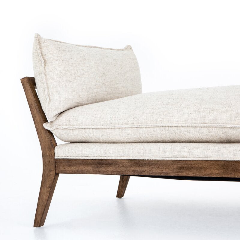 Roman Chaise Lounge / 215 x 89 CM Linen Upholstery