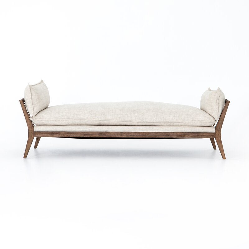 Roman Chaise Lounge / 215 x 89 CM Linen Upholstery