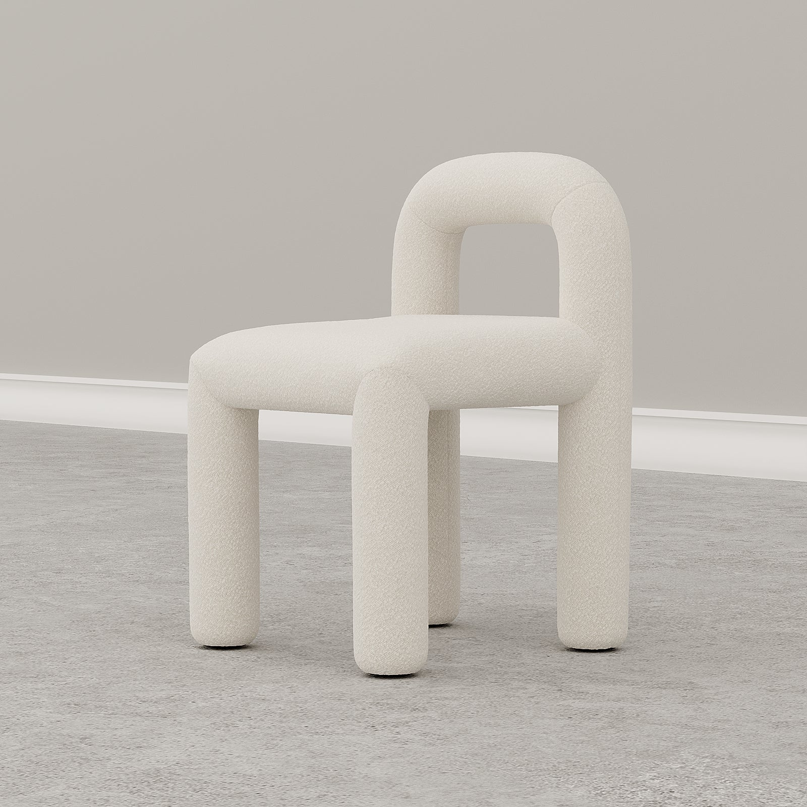 Kenji Armchair / White Boucle