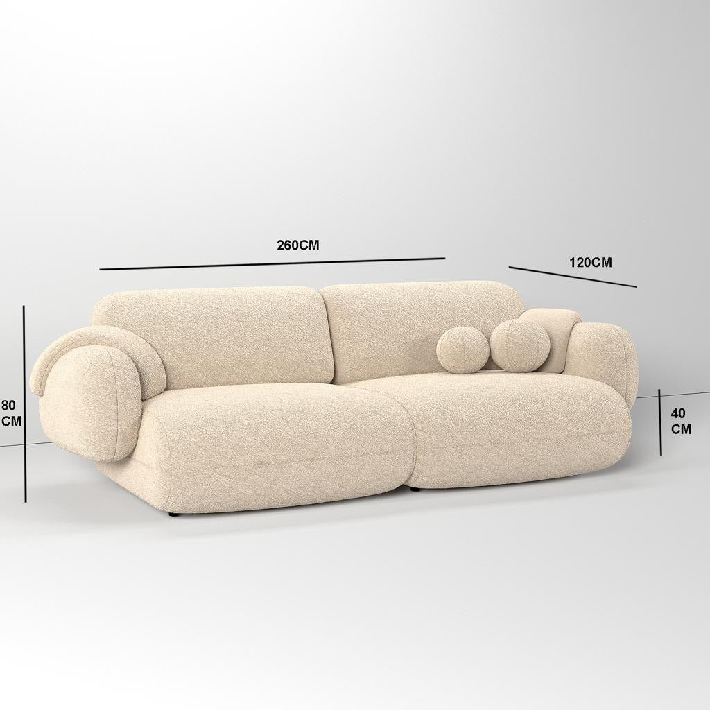 Seasons Sofa 3S / Premium Beige Boucle