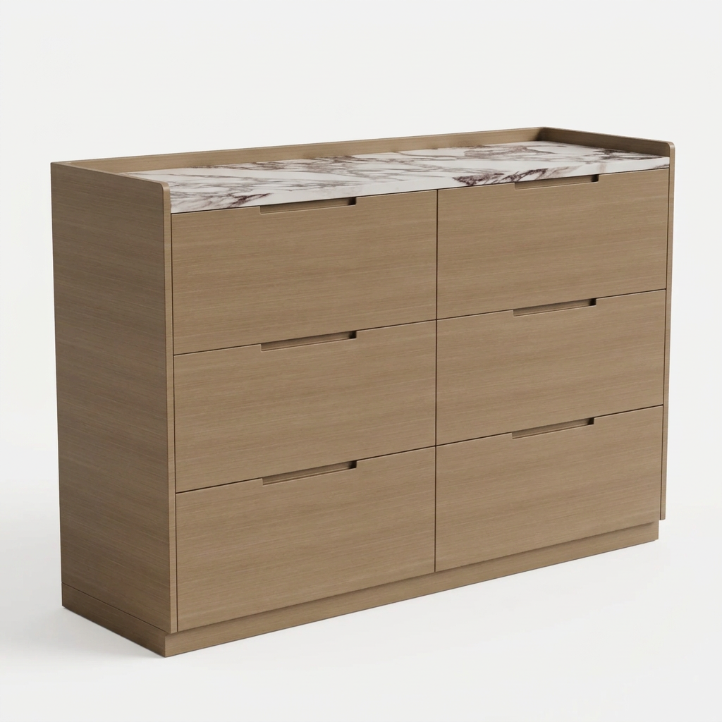 Sienna dresser left-angle view