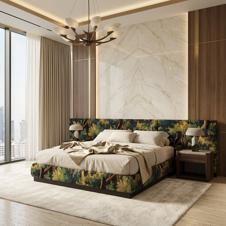 Sylvara bed in a grand luxury bedroom