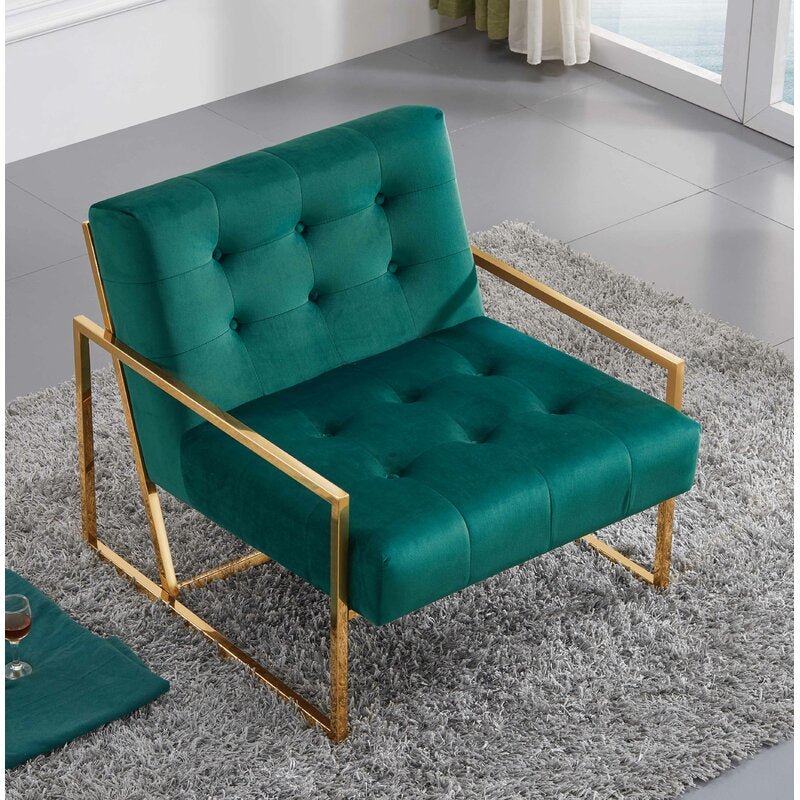 Theo Arm Chair / Velvet Upholstery