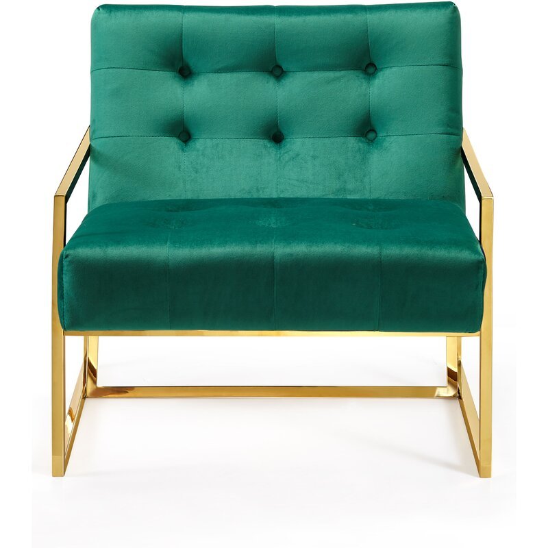 Theo Arm Chair / Velvet Upholstery