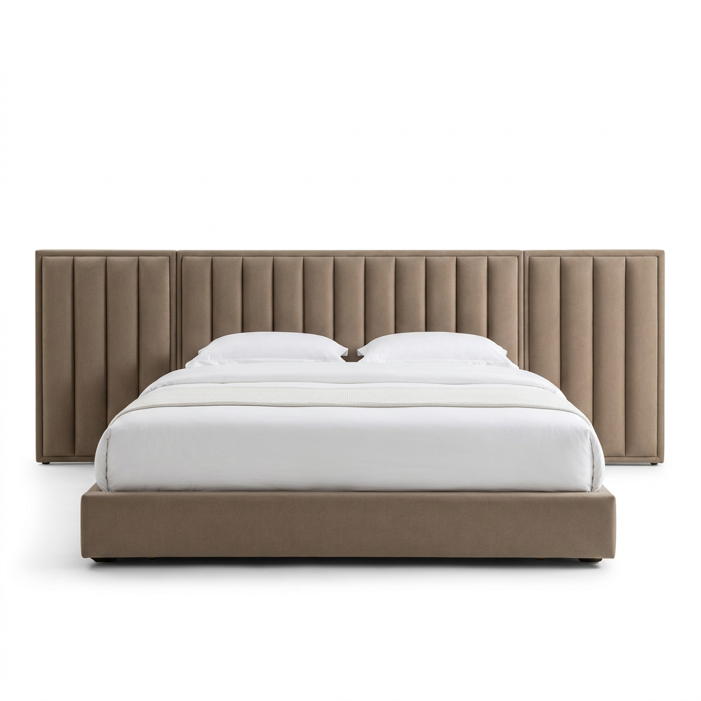 Tower bed, straight-on front view on a white background