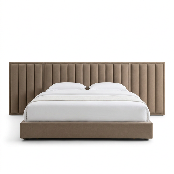 Tower bed, straight-on front view on a white background