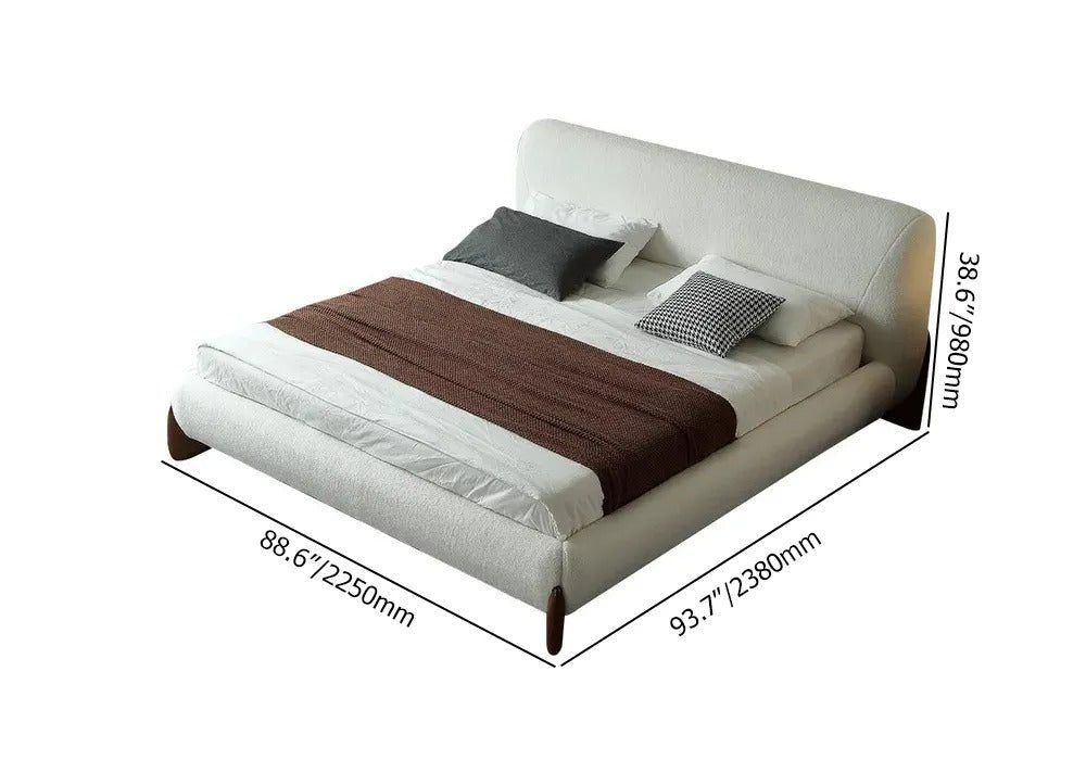 Valentina Platform Bed / Full Boucle