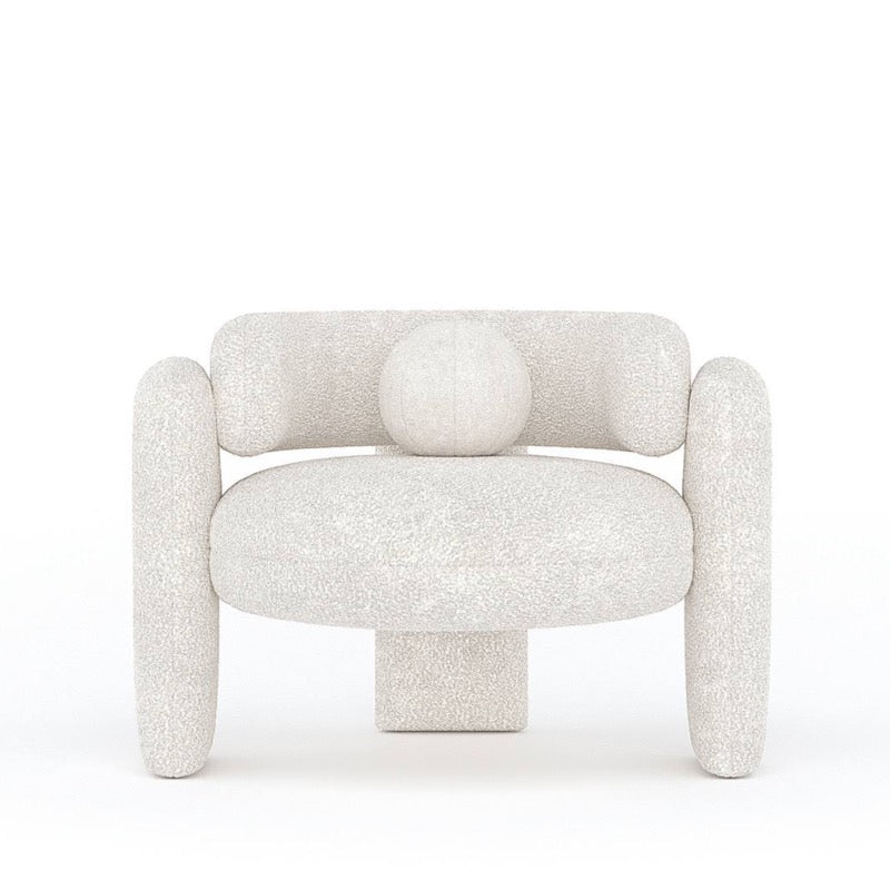 Vector Armchair / White Boucle