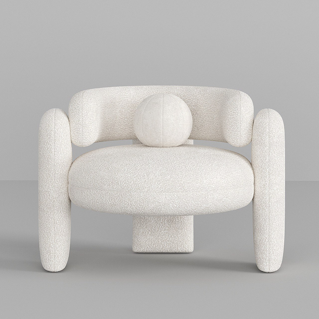 Vector Armchair / White Boucle