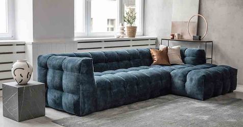 Veyron L-Shape Sofa / Cotton Velvet