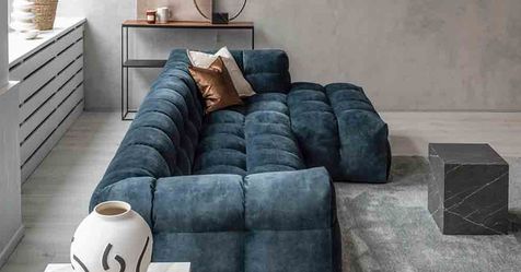 Veyron L-Shape Sofa / Cotton Velvet