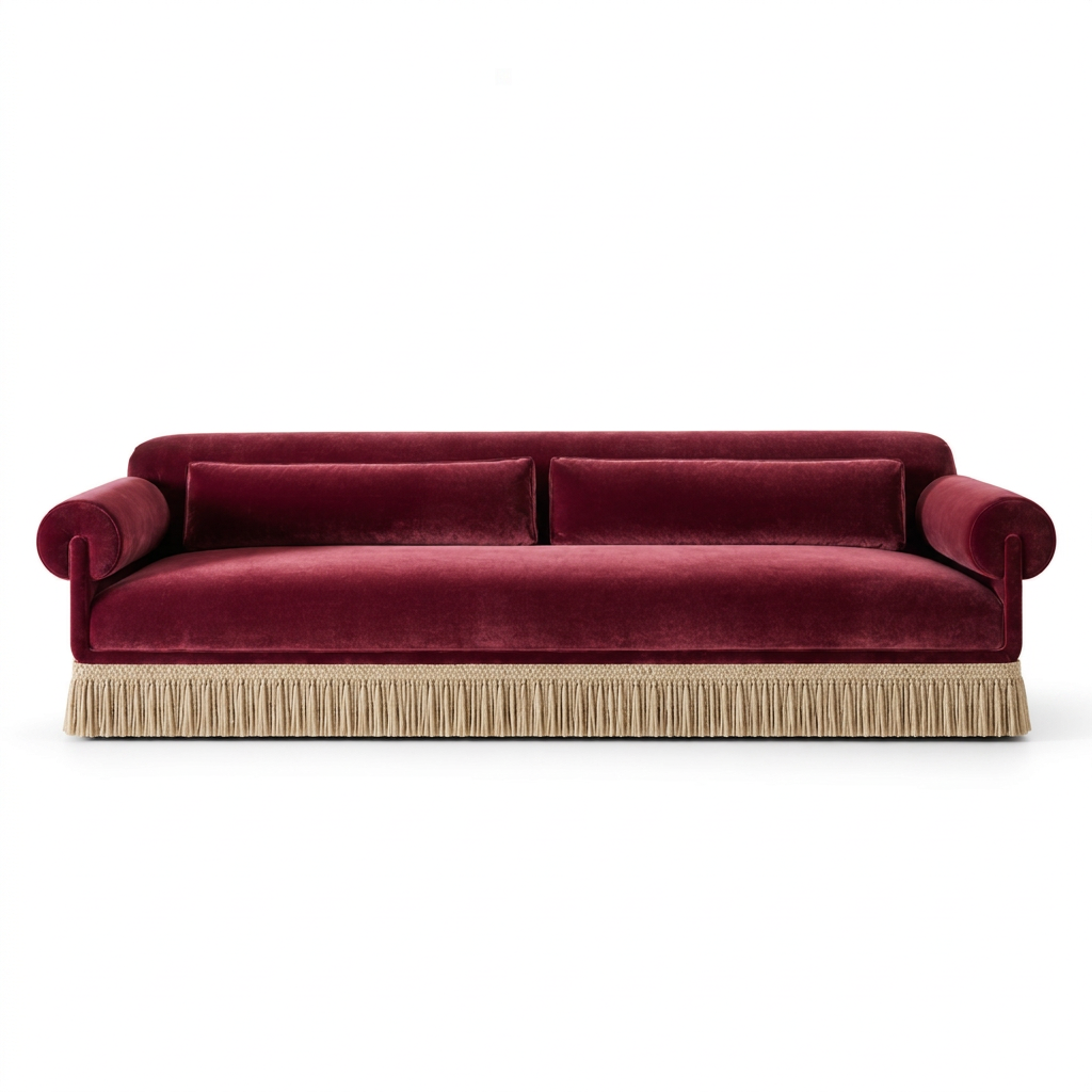 Vivienne sofa, straight-on front view on a white background