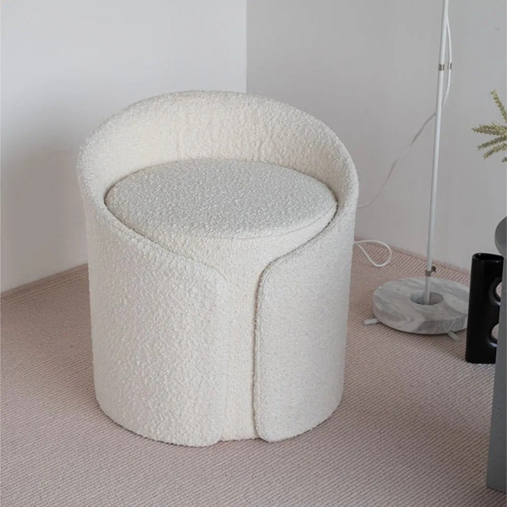 Wool Stool / Boucle Upholstery