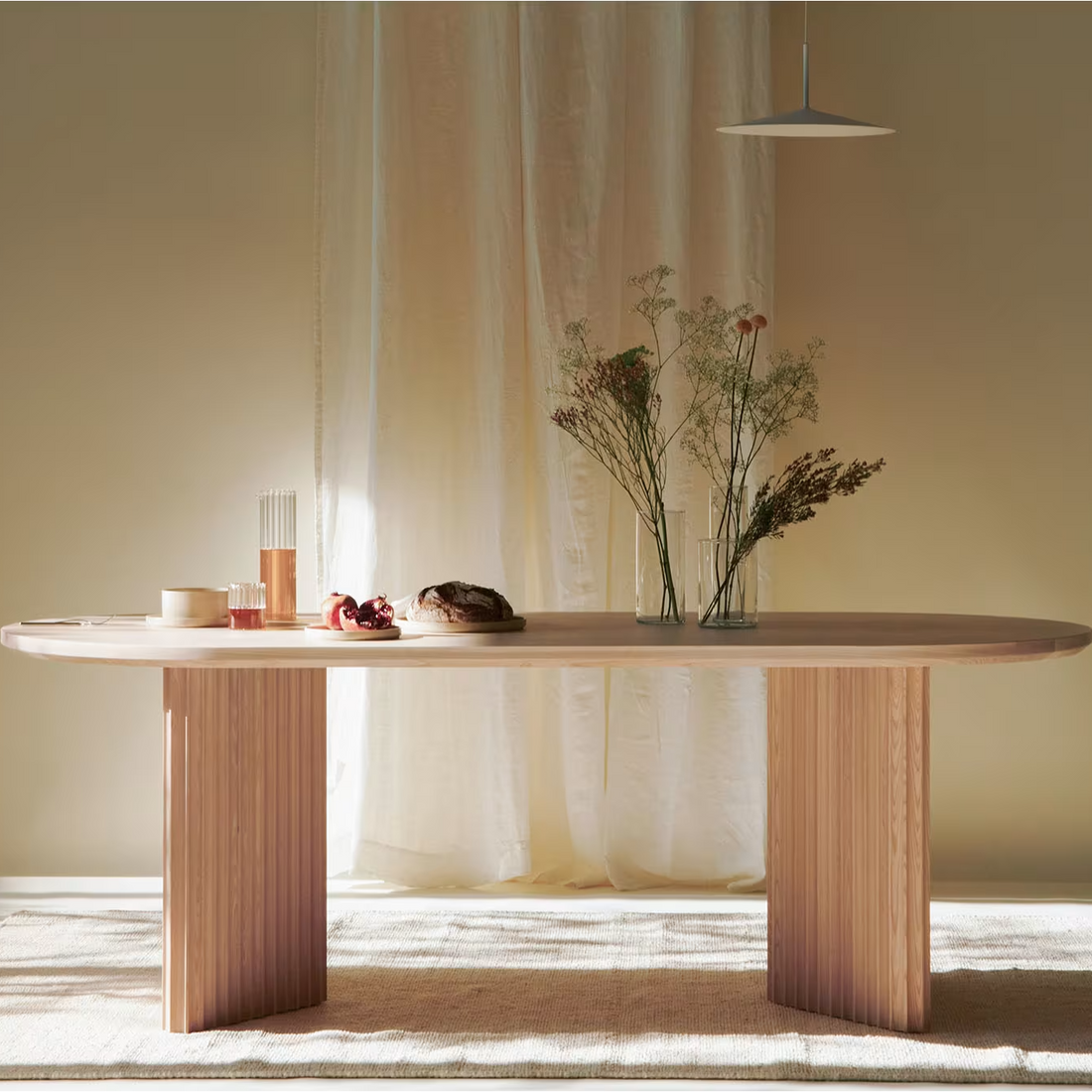 Avelin Natural Wood Dining Table