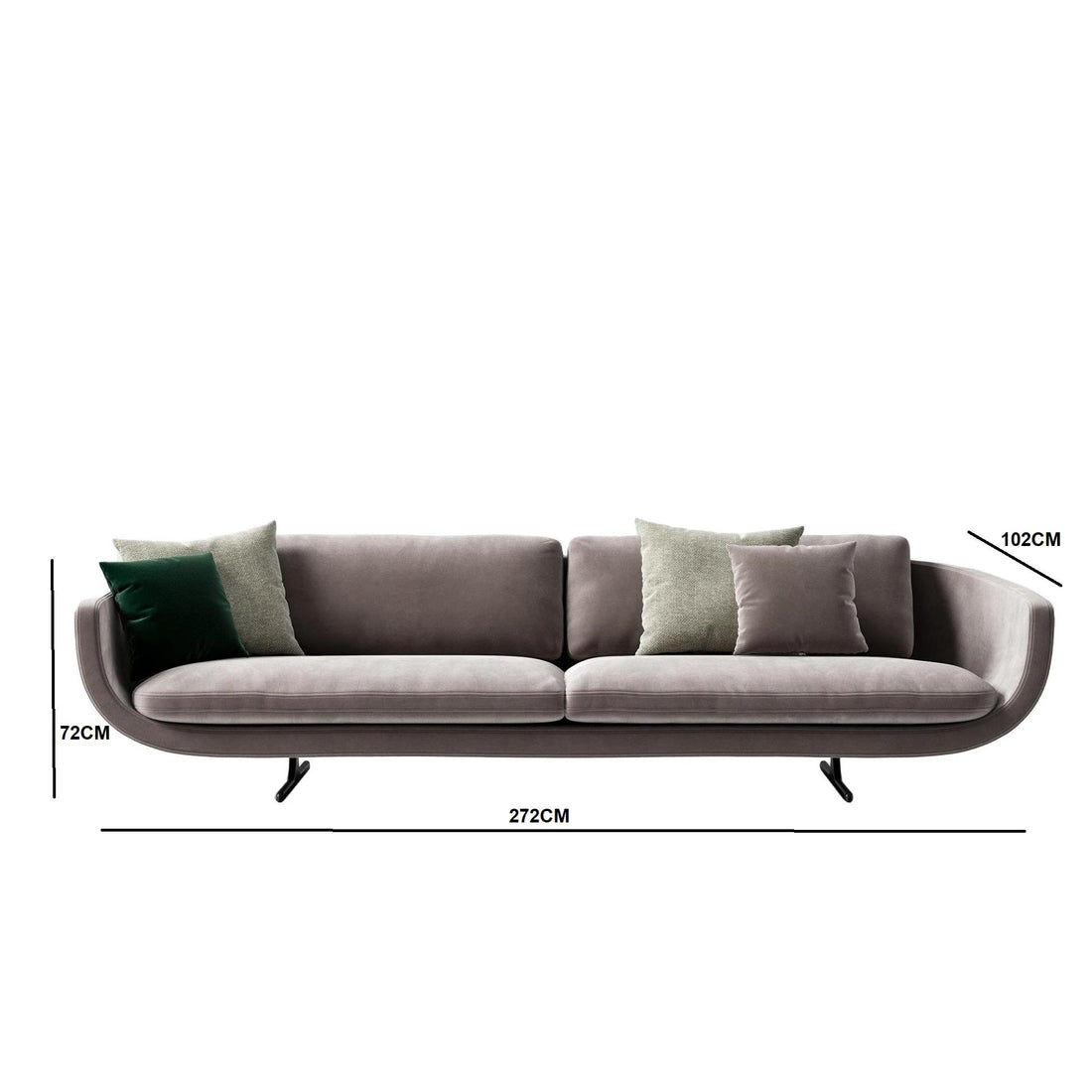 Arden Sofa - Curved Frame Fabric Sofa
